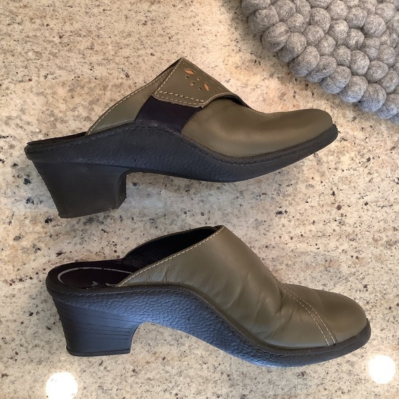 ROMIKA‎ Women Mule Heel Shoes Green Leather Size 37 [US 6/6.5] - Picture 8 of 9